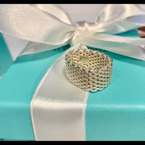 Tiffany &Co. Mesh Sterling Silver Ring